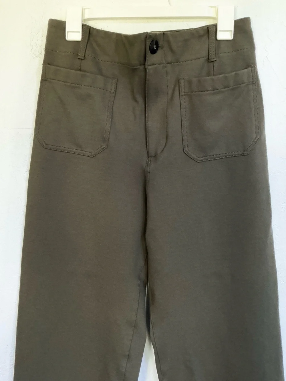 Anthropologie Maeve The Colette Wide-Leg Pants in Olive - Picture 2 of 9